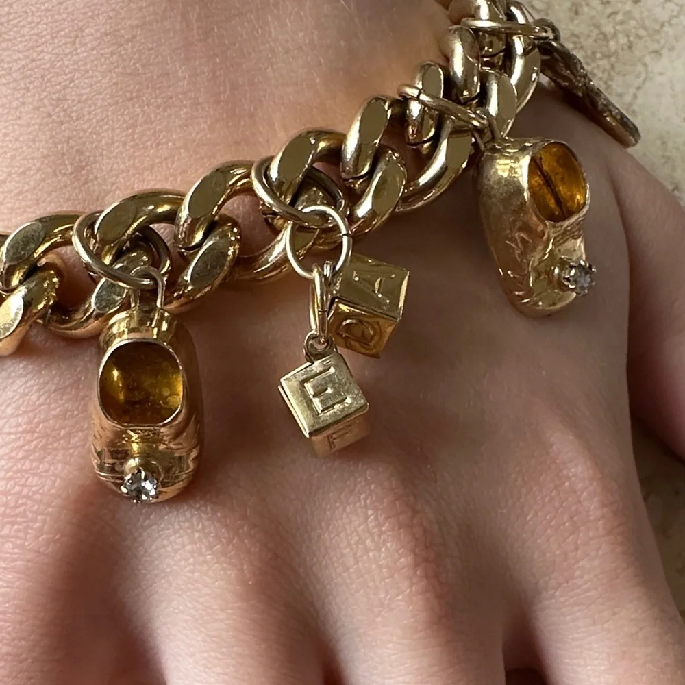 Kirks Folly Gold Charm Bracelet with Unique Charms - Picture 2 of 6